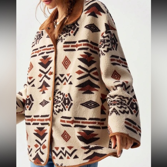 Aztec Pattern Long Sleeve Top - Picture 3 of 8